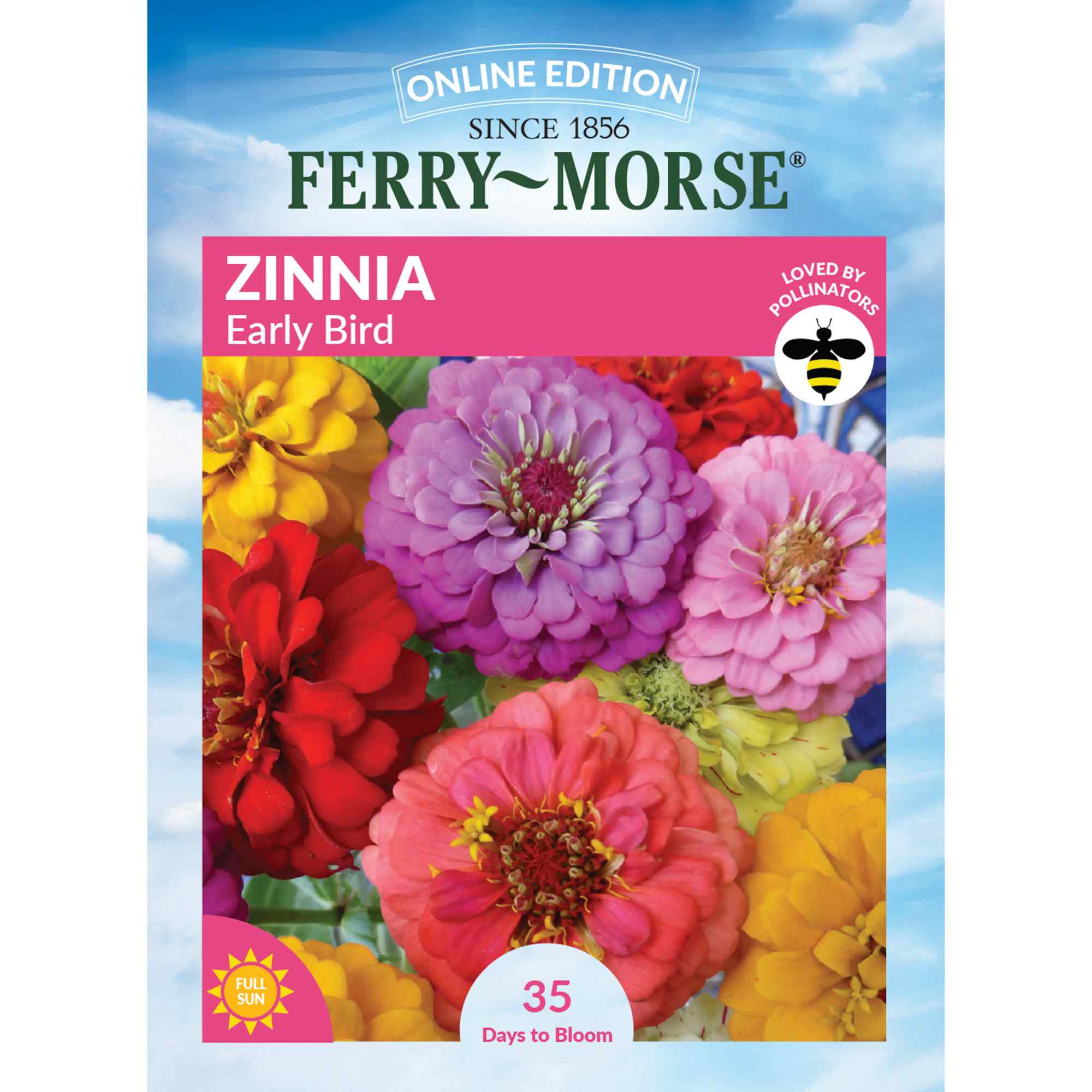 Zinnia Early Bird Front of Packaging